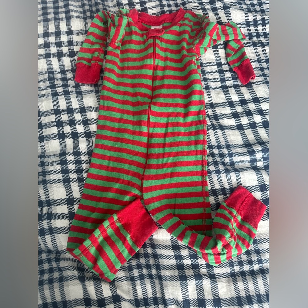 Hanna Andersson Christmas stripe sleeper 90